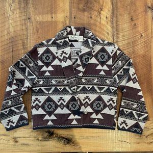 Tantrums MediumWEARABLE ART-to-WEAR Woven Southwest Aztec Boho Jacket Op-Art